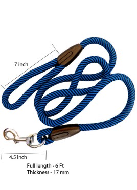 Super Dog Nylon Rope Large(6ft) Blue X Thick